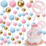 50 pièces boule decoration gateau avec gâteau rose anniversaire balle gâteau topper balle gâteau topper ... 50 pièces boule decoration gateau avec gâteau rose anniversaire balle gâteau topper balle gâteau topper ...