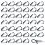 50 pices m2 cosses de cble mtallique en acier inoxydable 304 cosse coeur pour cable acier pour cble ...