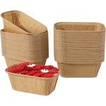50 pices mini moules  gteaux en papier jetablesmini moules de cuisson rectangulaire en papier antiadhsifmi ...