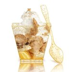 50 pi�ces mini tasses � dessert avec cuill�res 2oz / 60 ml r�utilisable bols � dessert en plastique avec ...