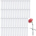 50 pices tube fleur plastique fleur tube transparent flacon fleur plastique tubes  essai  fleur en ...