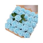 50 roses artificielles réalistes pour mariage déco fête centre de table couleur bleu 50 roses artificielles réalistes pour mariage déco fête centre de table couleur bleu