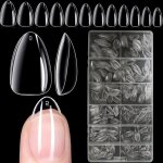 500 pices capsule americaine ongle amande court - 12 tailles faux ongle pose americaine couverture complte ...