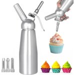 Siphon  chantilly professionnel 500ml - 3 douilles inox - compatible aluminium - facile  nettoyer - ...