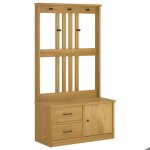 507595& portemanteau - armoire de vestiaire sandnes 87x40x1595 cm bois massif pin