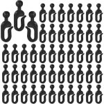 50pcs crochets en plastique pour rideaux de tonnelle crochets invisibles rideaux pour moustiquaire auvent ...
