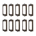 50pcs porte - �tiquette 60 x 17 mm m�tal bronze vintage porte - �tiquette porte - cartes biblioth�que ...