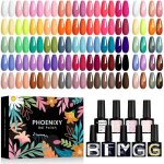 50pcs vernis semi permanent 45 couleurs vernis gel uv semi permanent avec 1 base coat 4 top coat brillant ...