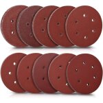 50x disque abrasif rond - papier de verre ponceuse - grain de 40  400 - diamtre 150 mm