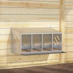 51513& nichoir de poules - pondoir pour poules avec 4 compartiments mtal argent galvanis