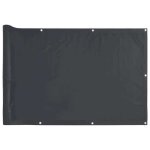 51748 &grand cran dintimit de balcon - brise - vue pour balcon / jardin anthracite 400x75cm pvc