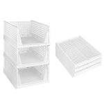 54. 5cm organisateur tiroir pliable pour armoire 3pcs �tag�re de rangement empilable � glissi�re pour ...