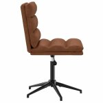 ?54895?1 pice chaise de salle  manger et cuisine marron similicuir - l44x p50xh84 cm