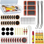 56pcs kit r�paration pneus v�lotrousse outils de v�lokit de r�paration de crevaison auto - adh�sifmultifonctio ...