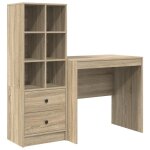 570946& bureau bahut de rangement pour sjour - avec rangement - en chne sonoma en - bois - panneaux ...