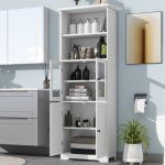 574 x 285 x 160cm cabinet de salle de bain avec espace de rangement enti�rement laqu� porte darmoire ...