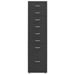 579682& classeur mobilearmoire m�tallique de bureau - anthracite 28x41x109 cm m�tal
