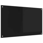 [5872103]protection de cuisine?fond de hotte?cr�dence de cuisine noir 100x60 cm verre tremp�poids:13. ...