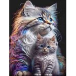 5d diamond painting kit complet chat et chatondiy diamand painting images animaux mignonpour dcoration ...