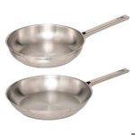 Lot de 2 po�les en inox 24 / 28 cm - 5 five simply smart
