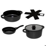 5five - batterie de cuisine 24cm en fonte daluminium