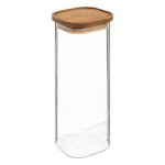 5five - bocal verre couvercle acacia 2l hermet 5five - bocal verre couvercle acacia 2l hermet