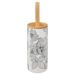 5five - brosse wc blackflora noir et blanc