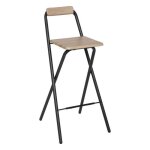 5five - chaise de bar pliante louna effet chêne naturel 5five - chaise de bar pliante louna effet chêne naturel