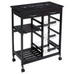 Atmosphera - desserte de cuisine gustaf - h. 61 cm - noir