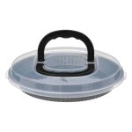 Moule à tarte avec couvercle - noir - Ø 32 cm - acier - 3 en 1 - four traditionnel Moule à tarte avec couvercle - noir - Ø 32 cm - acier - 3 en 1 - four traditionnel