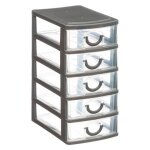 5five - rangement tour plastique 5 tiroirs petit modle