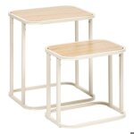 5five - lot de 2 tables gigognes curvy bois clair