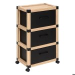 5five - tour de rangement cardy naturel / noir