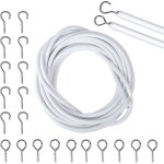 5m crochet rideau rideau caravane cordon de rideau blanc kits de cordon de rideau tringle � rideau de ...