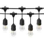5m guirlande lumineuse exterieure e26 10 ampoules s14 led 2w noire c�ble extensible jusqu� 500m ip54 ...