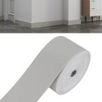 Plinthe souple autocollante pvc 10 cm x 5 m - gris mousse xpe r�sistante eau et moisissure