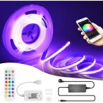 5m wifi cob rgb led ruban led chambre 576led / m 24v dimmable 2880leds led strip avec tlcommandebande ...