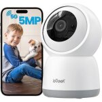 5mp camra de surveillance interieur filaire wifi audio bidirectionnel sirne alarme ptz 360 suivi automatiqu ...