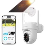 5mp camra surveillance wifi extrieur sans fil solaire batteries / panneau solaire vision nocturne couleur ...