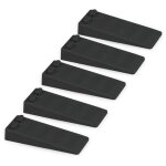 5pcs cale porte caoutchouc souple antidrapante bloc hauteur reglable pour tous types de sols - noir