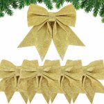 5pcs noeud de ruban de no�l 24cm grande taille arcs de no�l ruban n?uds papillons ornements decoration ...