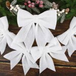 5pcs noeud de ruban de nol 24cm grande taille arcs de nol ruban n?uds papillons ornements decoration ...