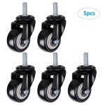 5pcs roulettes  tige roulettes pivotantes 50mm charge 350kg pour chariots meubles porte - outil lourde ...