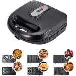 6 en 1 pour gaufrier presse à panini et machine à sandwich électrique avec plaque antiadhésive amovible ... 6 en 1 pour gaufrier presse à panini et machine à sandwich électrique avec plaque antiadhésive amovible ...