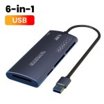6 en 1 lecteur de carte sd tf xd cf m2 lecteurs de carte m�moire adaptateur usb lecteur de carte de transfert ...