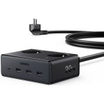 6 en 1 multiprise parafoudre et surtension 3680w 2 prise ac 4 usb bloc electrique usb c 20w avec interrupteur ...