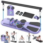 6 en 1 planche pilates pour les abdominaux avec comptoir pliable � rebond automatique pilates reformer ...