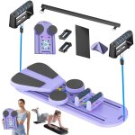 6 en 1 planche pilates - avec compteur - ensemble pilates reformer - rebond automatique - pliable - convient ...