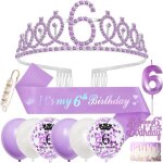6 ans decoration anniversaire fille 6 ans echarpe et couronne anniversaireballon anniversaire fille 6 ...