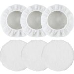 6 bonnets polissage laine blanche 220 - 250mm pour polisseuse voiture cirage auto